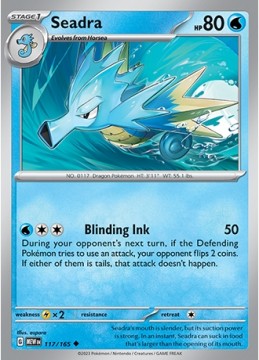 Seadra REVERSE HOLO #117 - Pokemon Scarlet & Violet 151