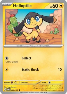Helioptile REVERSE HOLO #70 - Pokemon Twilight Masquerade