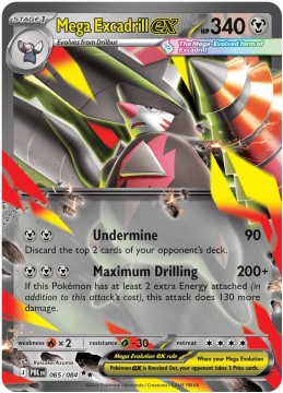 Mega Excadrill EX #65 - Pokemon Pitch Black