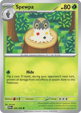 Spewpa REVERSE HOLO #8 - Pokemon Perfect Order 