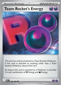 Team Rocket's Energy #182 - Pokemon Destined Rivals