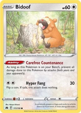 Bidoof #111 - Pokemon Crown Zenith