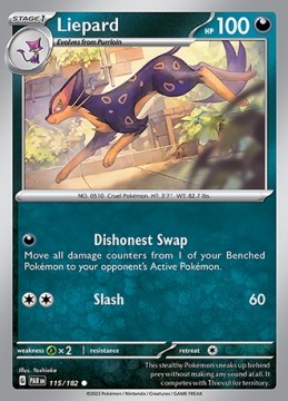 Liepard #115 - Pokemon Paradox Rift