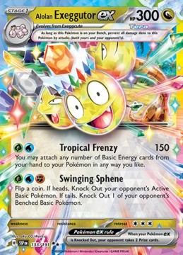 Alolan Exeggutor EX #133 - Pokemon Surging Sparks 