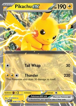 Pikachu EX #28 - Pokemon Prismatic Evolutions