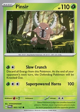 Pinsir REVERSE HOLO #3 - Pokemon Twilight Masquerade