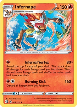Infernape HOLO #26 - Pokemon Brilliant Stars 