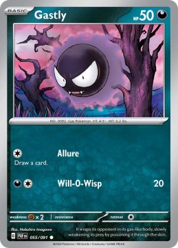 Gastly REVERSE HOLO #55 - Pokemon Paldean Fates