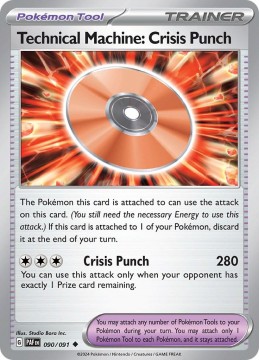 Technical Machine: Crisis Punch REVERSE HOLO #90 - Pokemon Paldean Fates