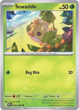 Sewaddle REVERSE HOLO #1 - Pokemon White Flare