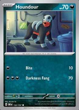 Houndour #132 - Pokemon Obsidian Flames