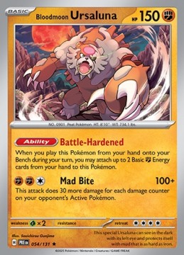 Bloodmoon Ursaluna REVERSE HOLO #54 - Pokemon Prismatic Evolutions