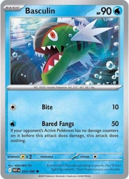 Basculin REVERSE HOLO #24 - Pokemon White Flare
