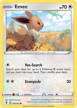 Eevee #125 - Pokemon Evolving Skies 