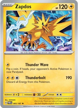 Zapdos HOLO #65 - Pokemon Twilight Masquerade