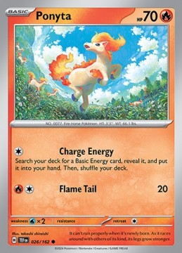 Ponyta REVERSE HOLO #26 - Pokemon Temporal Forces