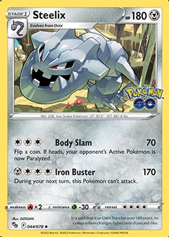 Steelix REVERSE HOLO #44 - Pokemon Go