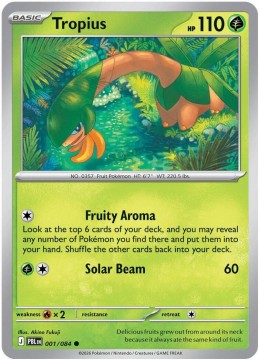 Tropius REVERSE HOLO #1 - Pokemon Pitch Black