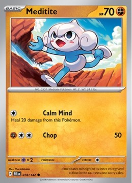 Meditite #78 - Pokemon Stellar Crown