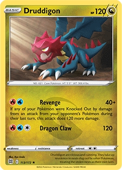 Druddigon REVERSE HOLO #113 - Pokemon Brilliant Stars