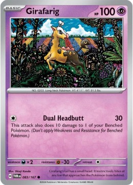 Girafarig #83 - Pokemon Twilight Masquerade 