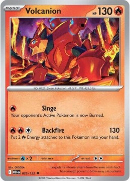 Volcanion REVERSE HOLO #25 - Pokemon Mega Evolution 
