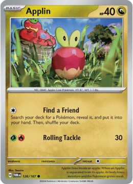 Applin REVERSE HOLO #126 - Pokemon Twilight Masquerade