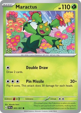 Maractus REVERSE HOLO #3 - Pokemon Paldean Fates