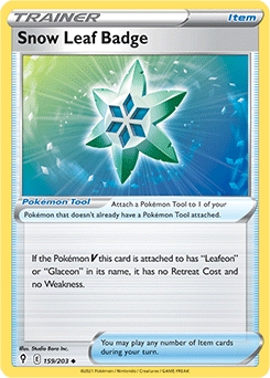 Snow Leaf Badge #159 - Pokemon Evolving Skies