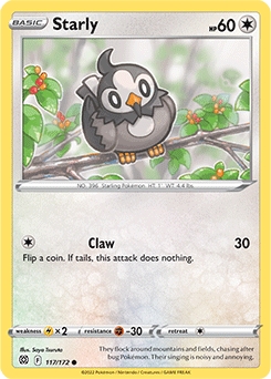 Starly #117 - Pokemon Brilliant Stars