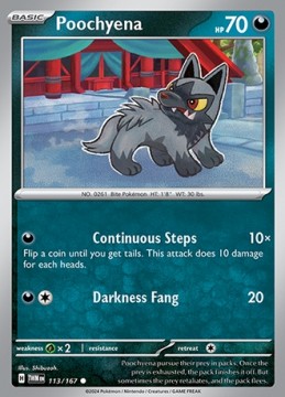 Poochyena #113 - Pokemon Twilight Masquerade