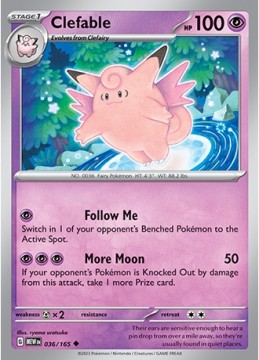 Clefable #36 - Pokemon Scarlet & Violet 151 