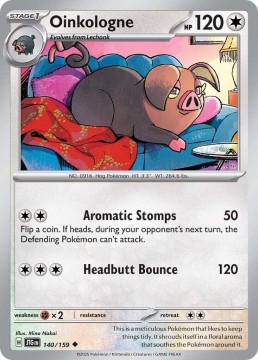 Oinkologne REVERSE HOLO #140 - Pokemon Journey Together