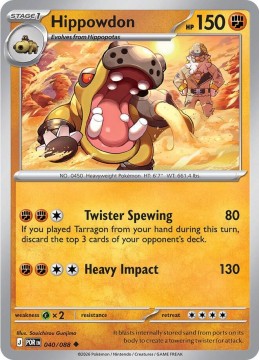 Hippowdon REVERSE HOLO #40 - Pokemon Perfect Order
