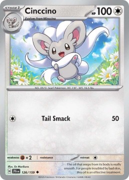 Cinccino REVERSE HOLO #126 - Pokemon Journey Together