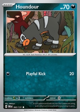 Houndour #62 - Pokemon Prismatic Evolutions