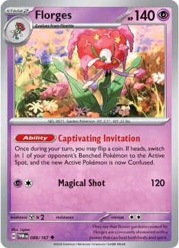 Florges REVERSE HOLO #88 - Pokemon Twilight Masquerade