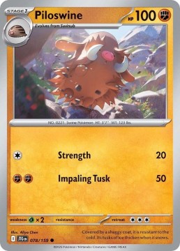 Piloswine REVERSE HOLO #78 - Pokemon Journey Together