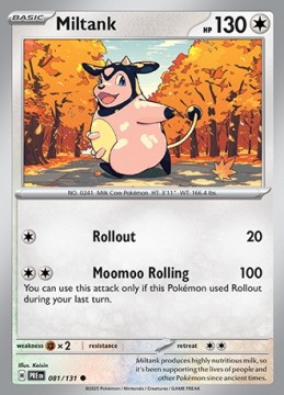 Miltank REVERSE HOLO #81 - Pokemon Prismatic Evolutions 