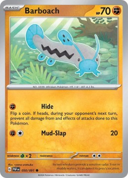 Barboach REVERSE HOLO #50 - Pokemon Paldean Fates