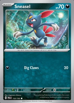 Sneasel REVERSE HOLO #133 - Pokemon Paldea Evolved