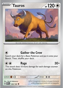 Tauros #128 - Pokemon Scarlet & Violet 151