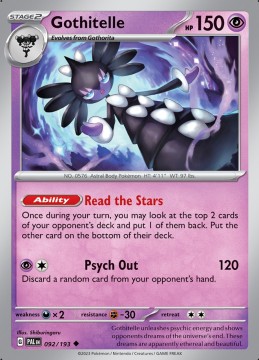 Gothitelle REVERSE HOLO #92 - Pokemon Paldea Evolved