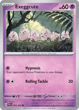 Exeggcute REVERSE HOLO #23 - Pokemon Paldean Fates