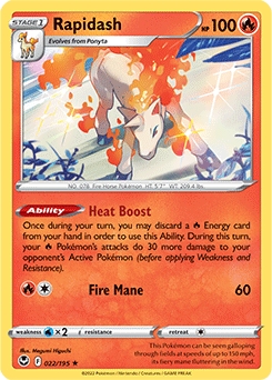 Rapidash HOLO #22 - Pokemon Silver Tempest 