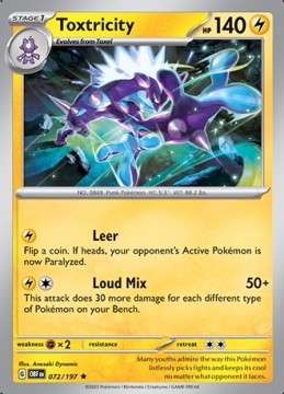 Toxtricity HOLO #72 - Pokemon Obsidian Flames