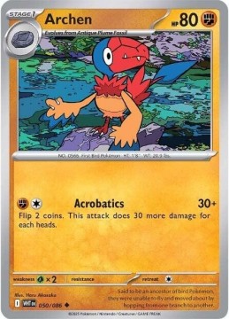 Archen POKEBALL HOLO #50 - Pokemon White Flare