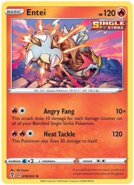 Entei HOLO #19 - Pokemon Evolving Skies