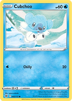Cubchoo REVERSE HOLO #42 - Pokemon Brilliant Stars