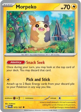 Morpeko REVERSE HOLO #72 - Pokemon Twilight Masquerade